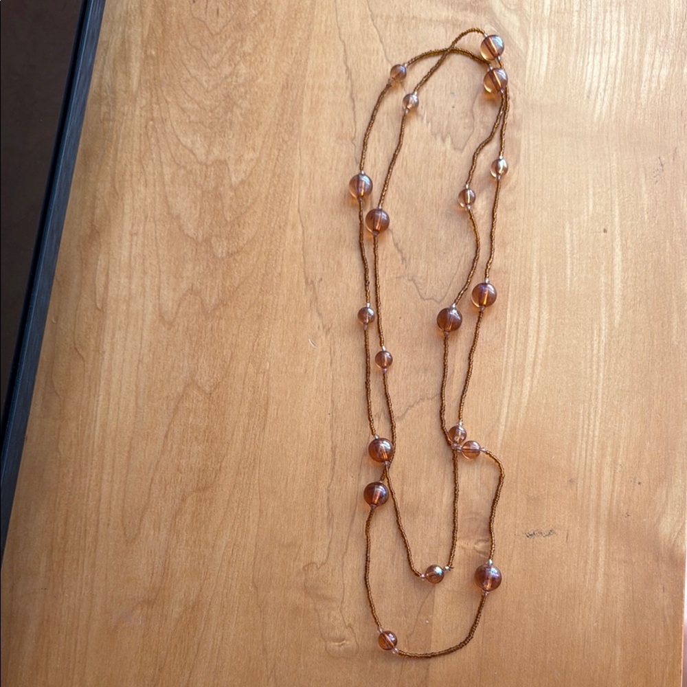 Elegant Brown Beaded Necklace